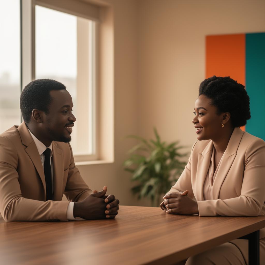 BVM team in conversation with a client in Accra, Ghana